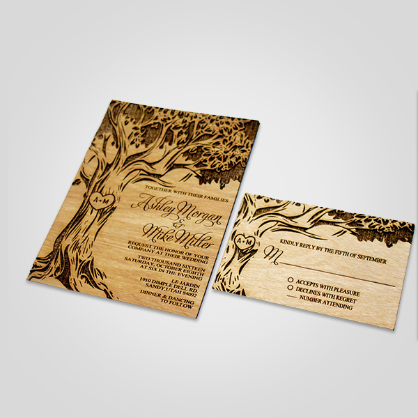 Engrave Wood Card