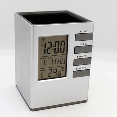 Pen Holder & Digital Clock