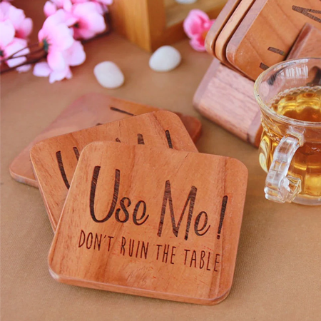 Wooden Square Tea Coaster